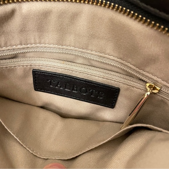 Like new! Talbots Bag shoulder or crossbody bucket black leather chain strap - Picture 9 of 16